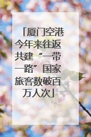 厦门空港今年来往返共建“一带一路”国家旅客数破百万人次
