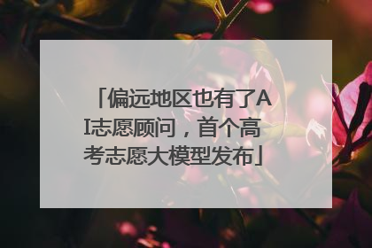 偏远地区也有了AI志愿顾问，首个高考志愿大模型发布