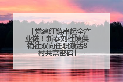 党建红链串起全产业链！新泰刘杜镇供销社双向任职激活8村共富密码
