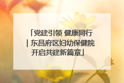 党建引领 健康同行｜东昌府区妇幼保健院开启共建新篇章