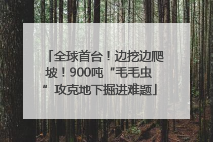 全球首台！边挖边爬坡！900吨“毛毛虫”攻克地下掘进难题
