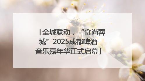 全城联动，“食尚蓉城”2025成都啤酒音乐嘉年华正式启幕