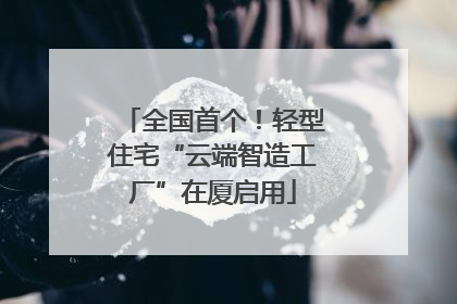 全国首个！轻型住宅“云端智造工厂”在厦启用