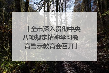 全市深入贯彻中央八项规定精神学习教育警示教育会召开
