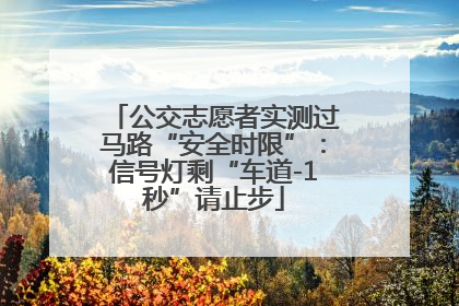 公交志愿者实测过马路“安全时限”：信号灯剩“车道-1秒”请止步