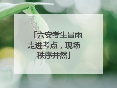 六安考生冒雨走进考点，现场秩序井然