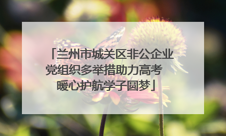 兰州市城关区非公企业党组织多举措助力高考 暖心护航学子圆梦