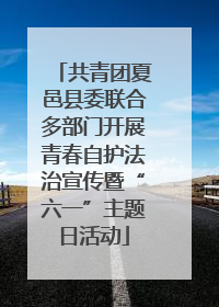 共青团夏邑县委联合多部门开展青春自护法治宣传暨“六一”主题日活动