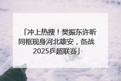 冲上热搜！樊振东许昕同框现身河北雄安，备战2025乒超联赛