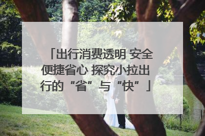 出行消费透明 安全便捷省心 探究小拉出行的“省”与“快”