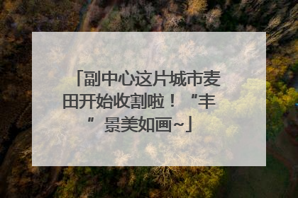 副中心这片城市麦田开始收割啦！“丰”景美如画~
