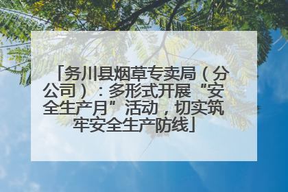 务川县烟草专卖局（分公司）：多形式开展“安全生产月”活动，切实筑牢安全生产防线