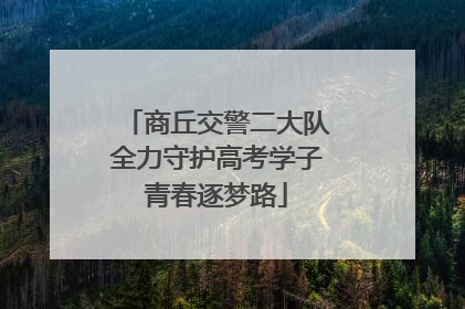 商丘交警二大队全力守护高考学子青春逐梦路