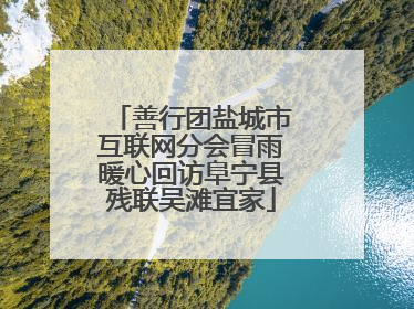 善行团盐城市互联网分会冒雨暖心回访阜宁县残联吴滩宜家