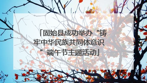 固始县成功举办“铸牢中华民族共同体意识”端午节主题活动