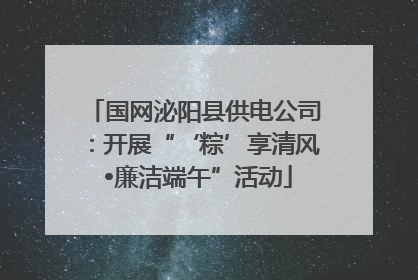 国网泌阳县供电公司：开展“‘粽’享清风 •廉洁端午”活动