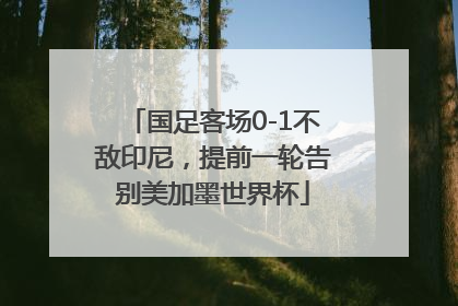 国足客场0-1不敌印尼，提前一轮告别美加墨世界杯
