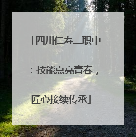 四川仁寿二职中：技能点亮青春，匠心接续传承