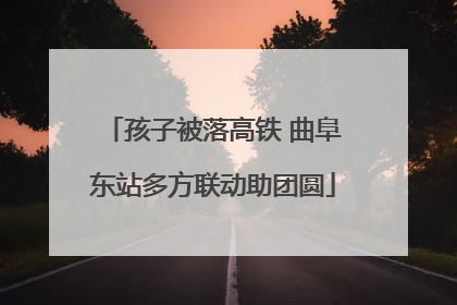 孩子被落高铁 曲阜东站多方联动助团圆