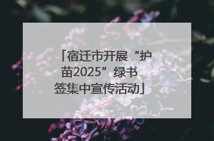 宿迁市开展“护苗2025”绿书签集中宣传活动