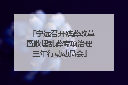 宁远召开殡葬改革暨散埋乱葬专项治理三年行动动员会