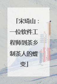 宋琦山：一位软件工程师到茶乡制茶人的蝶变