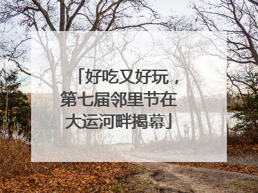 好吃又好玩，第七届邻里节在大运河畔揭幕