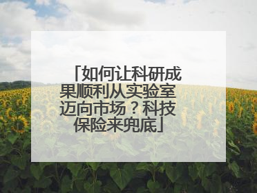 如何让科研成果顺利从实验室迈向市场？科技保险来兜底