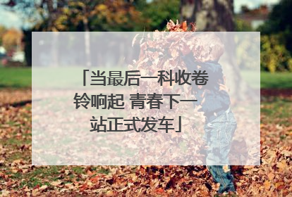 当最后一科收卷铃响起 青春下一站正式发车