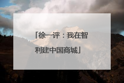 徐一评：我在智利建中国商城
