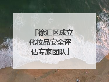 徐汇区成立化妆品安全评估专家团队