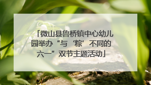 微山县鲁桥镇中心幼儿园举办“与‘粽’不同的六一”双节主题活动
