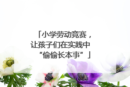 小学劳动竞赛，让孩子们在实践中“偷偷长本事”