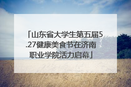 山东省大学生第五届5.27健康美食节在济南职业学院活力启幕