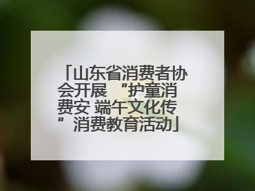 山东省消费者协会开展 “护童消费安 端午文化传”消费教育活动
