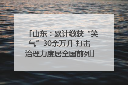 山东：累计缴获“笑气”30余万升 打击治理力度居全国前列