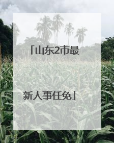 山东2市最新人事任免