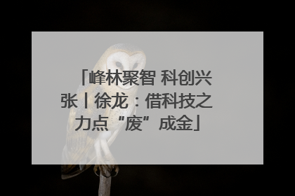 峰林聚智 科创兴张丨徐龙：借科技之力点“废”成金