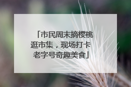 市民周末摘樱桃逛市集，现场打卡老字号奇趣美食