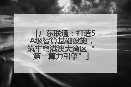 广东联通：打造5A级智算基础设施，筑牢粤港澳大湾区“第一算力引擎”