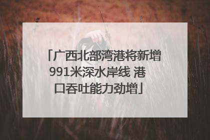 广西北部湾港将新增991米深水岸线 港口吞吐能力劲增