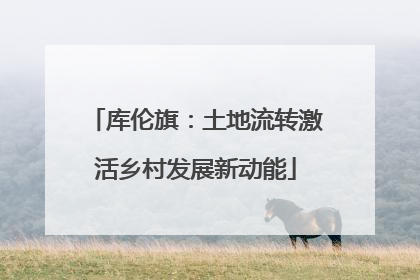库伦旗：土地流转激活乡村发展新动能
