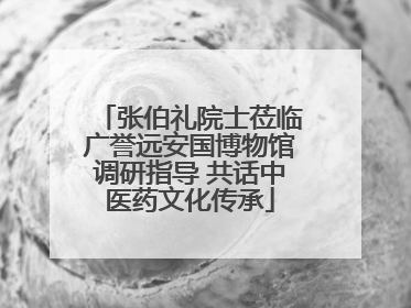 张伯礼院士莅临广誉远安国博物馆调研指导 共话中医药文化传承