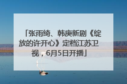 张雨绮、韩庚新剧《绽放的许开心》定档江苏卫视，6月5日开播