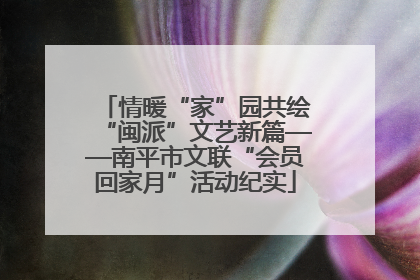 情暖“家”园共绘“闽派”文艺新篇——南平市文联“会员回家月”活动纪实