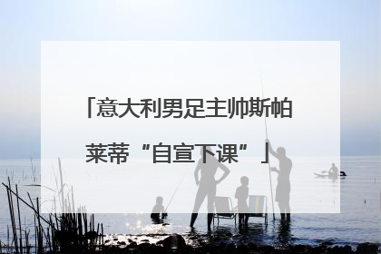 意大利男足主帅斯帕莱蒂“自宣下课”