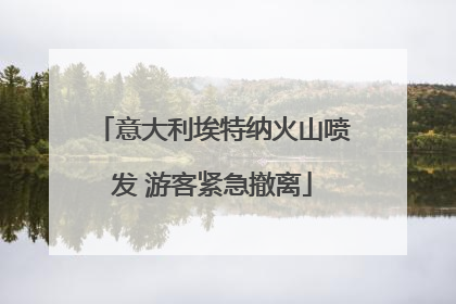 意大利埃特纳火山喷发 游客紧急撤离