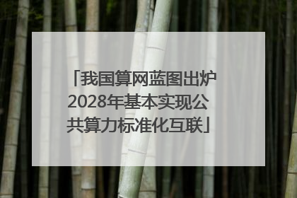 我国算网蓝图出炉 2028年基本实现公共算力标准化互联