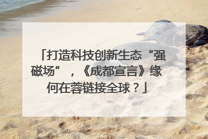 打造科技创新生态“强磁场”，《成都宣言》缘何在蓉链接全球？