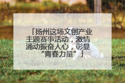 扬州这场文创产业主题赛事活动，激情涌动振奋人心，彰显“青春力量”